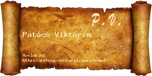 Patócs Viktória névjegykártya