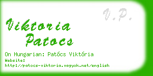 viktoria patocs business card