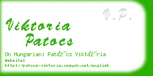 viktoria patocs business card